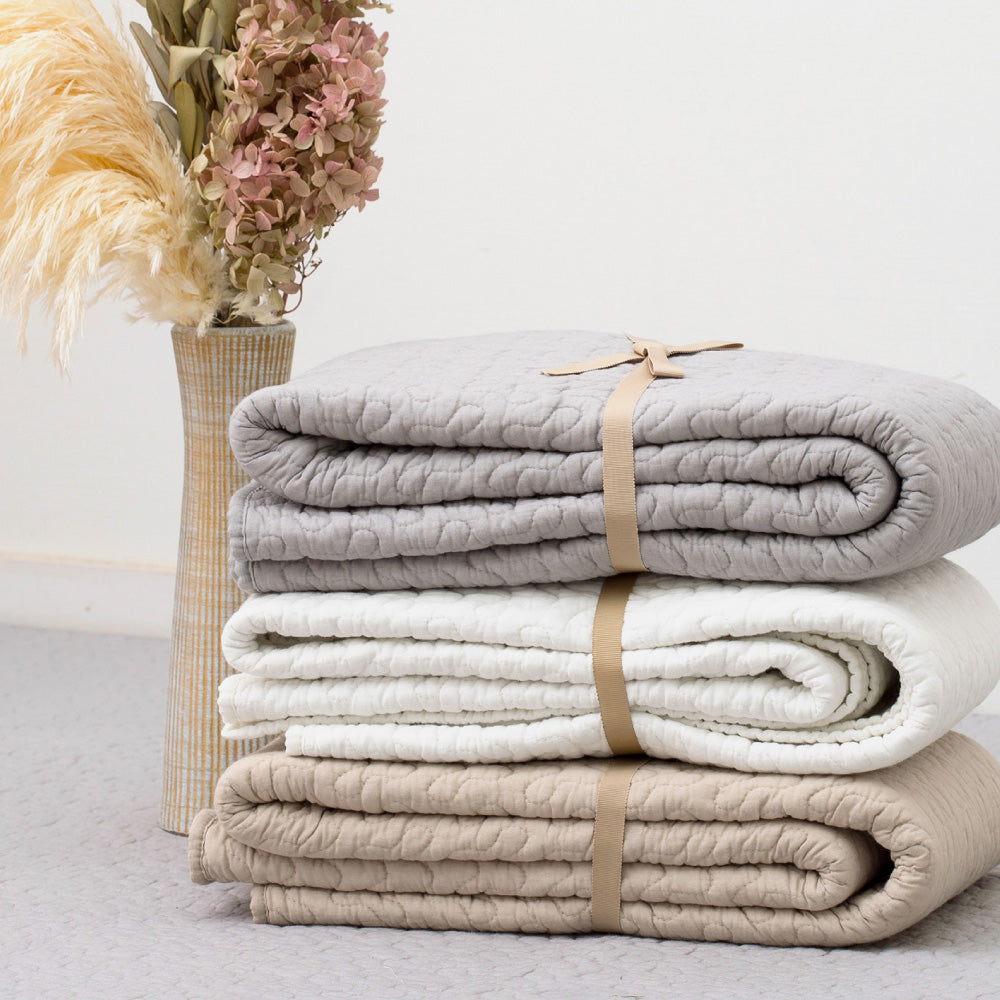 イブル 綿100％の洗えるラグ マルチカバーやベッドカバーとしても使える 円形