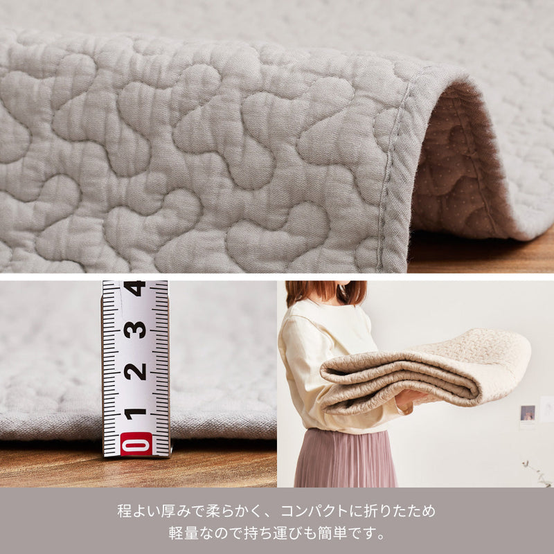 イブル 綿100％の洗えるラグ マルチカバーやベッドカバーとしても使える 円形