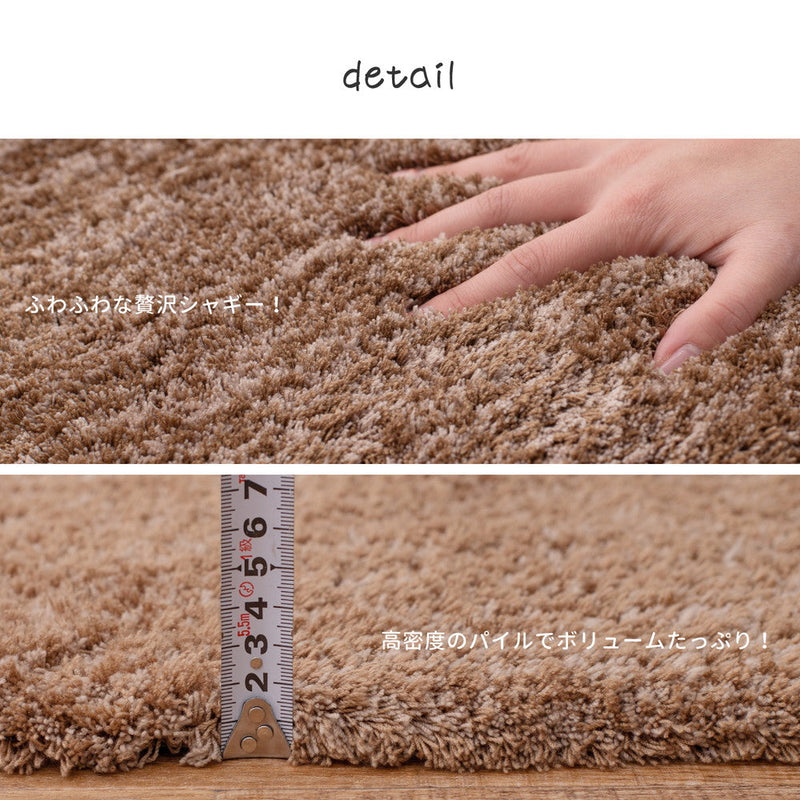 ふわふわシャギーマット 玄関やお部屋のアクセントマット リオ