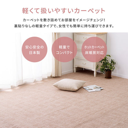大きめサイズのカーペット 軽量で持ち運び簡単 江戸間1～10畳