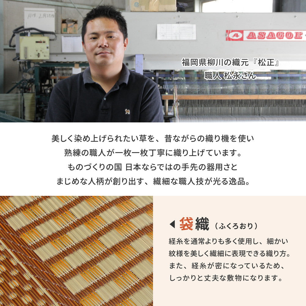 国産い草玄関マット エルモード 裏貼り