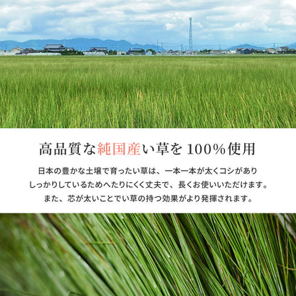 上質な国産い草のみを使用したい草ラグ 栄山 裏貼りなし