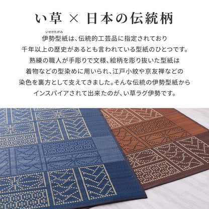 幾何柄と高級感を表現したい草ラグ 伊勢型紙の繊細な柄を表現 伊勢 裏貼り