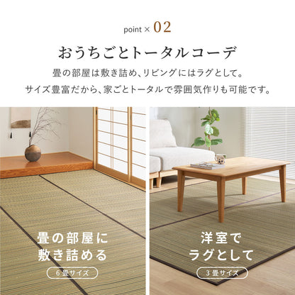 和モダンに彩る天然い草カーペット 涼み