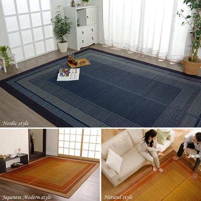 モダンデザインのい草ラグ 日本の職人により作られた和の美しさを持つ ランクス