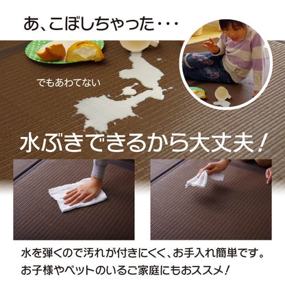 水拭きできるのでペットのいるご家庭にぴったりな置き畳 スカッシュ 約82×82cm