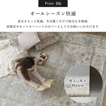 優れた耐久性と滑らかな手触りを兼ね備えたベルギー製モケットラグ ブルッセ