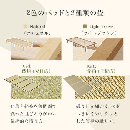 爽やかな天然い草を使用した畳マット・すのこベッド シングルサイズ