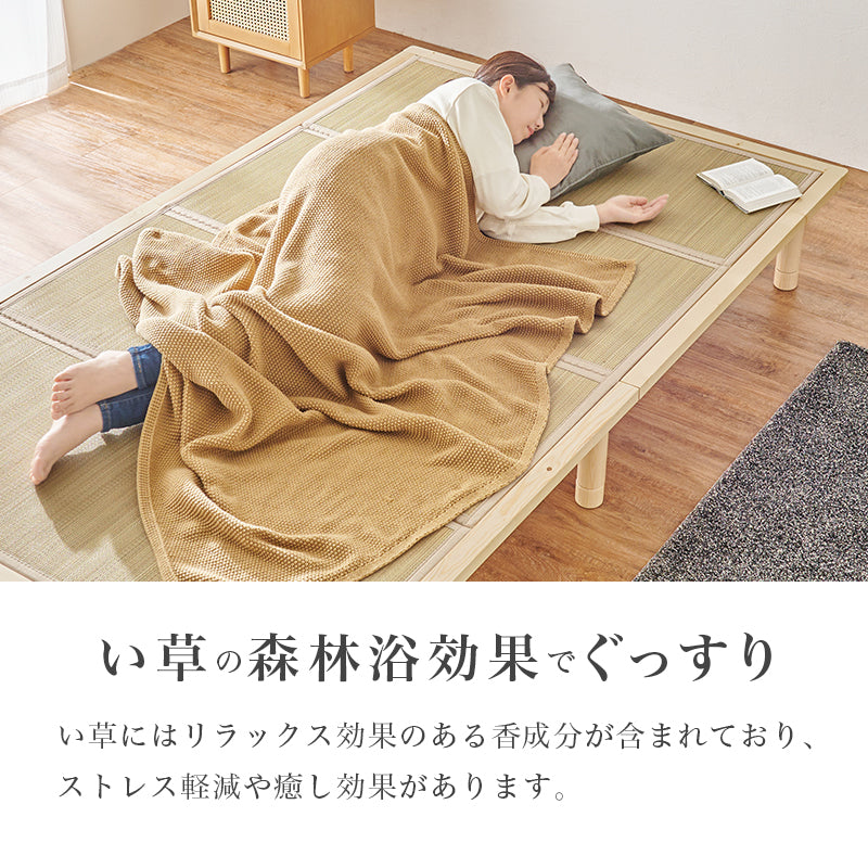 爽やかな天然い草を使用した畳マット・すのこベッド シングルサイズ
