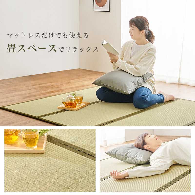 爽やかな天然い草を使用した畳マット・すのこベッド セミダブルサイズ