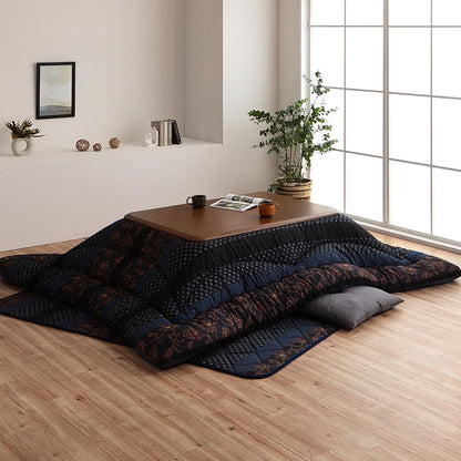 【掛敷セット】和モダン柄のこたつ布団掛敷セット 万葉 こたつ掛け布団と敷き布団2点セット