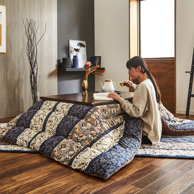 【掛敷セット】華やかな雰囲気を演出するこたつ布団セット ヴィオラ こたつ布団と敷布団の2点セット