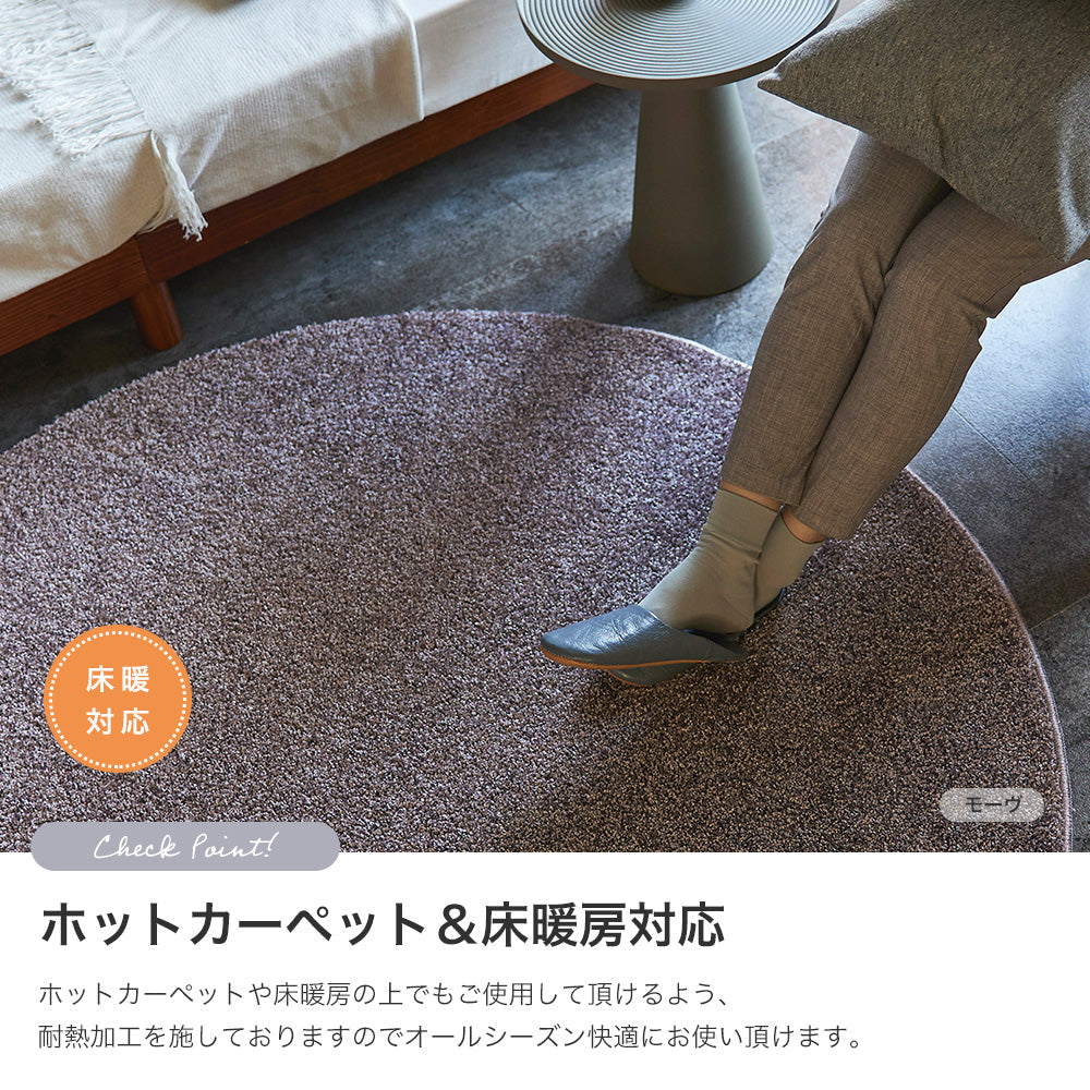 上品な光沢が高級感を演出するおしゃれな防炎＆消臭ラグ ルネラグ