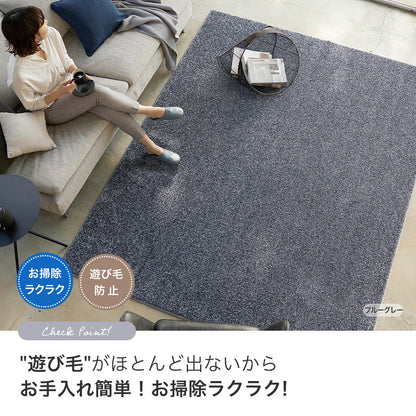 上品な光沢が高級感を演出するおしゃれな防炎＆消臭ラグ ルネラグ