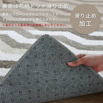 洗える抗菌防臭防ダニ デザインロングマット キッチンマット