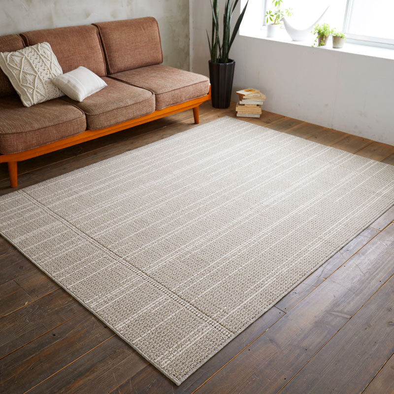 金属の錆をテクスチャー表現した無地調のダイニングラグ DK Rusty &amp; DK Wood