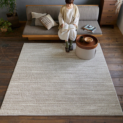 どんなお部屋にも合わせやすい洗える無地のラグ Ecru - エクリュ