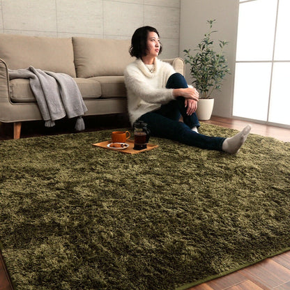 洗えるマイクロファイバーシャギーラグ ふわふわタッチ