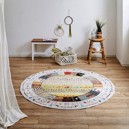 ギャッベ柄デザインのラグ トルコ製ウィルトンカーペット イビサ