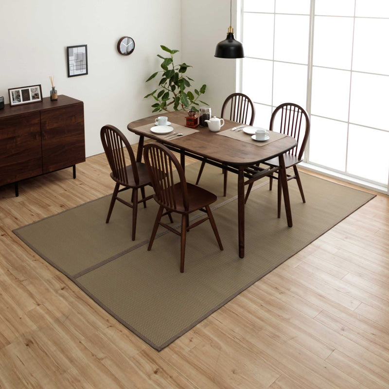 水洗いできるい草風カーペット 両面使えるリバーシブル仕様 ミーサ 江戸間サイズ