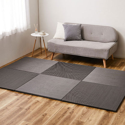 水や汚れに強い置き畳 キッズ向けのプレイマットからシニアのお昼寝 綾模様 約82×82×2.5cm