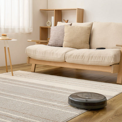 綿混ラグ 素肌に優しい綿の風合いと丈夫な機能を両立 汚れにくく清潔に使える防ダニ抗菌仕様