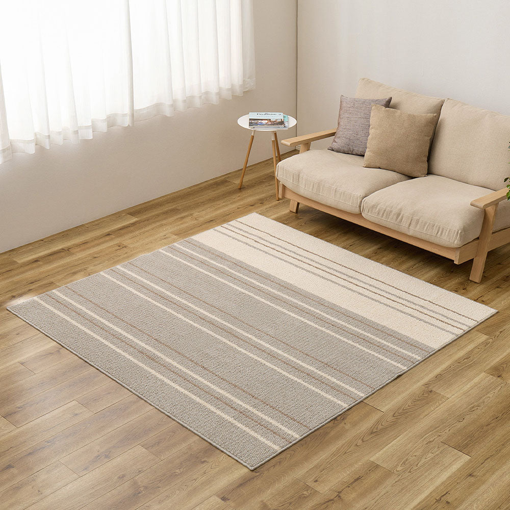 綿混ラグ 素肌に優しい綿の風合いと丈夫な機能を両立 汚れにくく清潔に使える防ダニ抗菌仕様