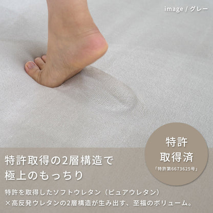 高反発2層ウレタンフランネルボリュームラグ