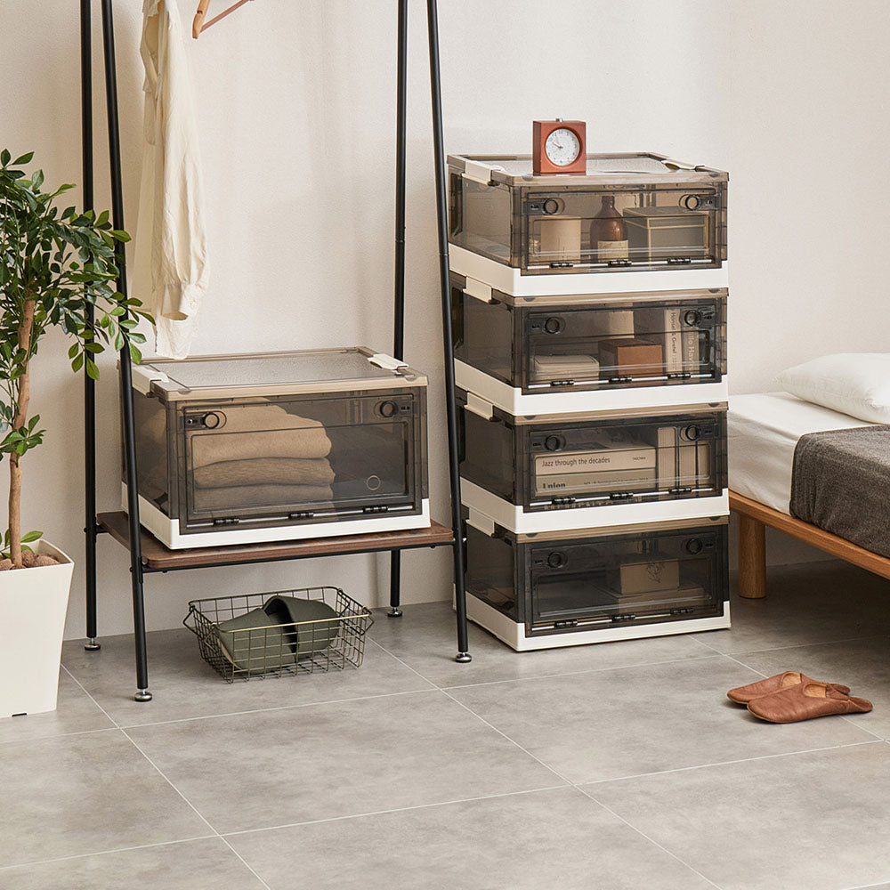 折りたためる3面オープン収納ボックス Sサイズ 20L