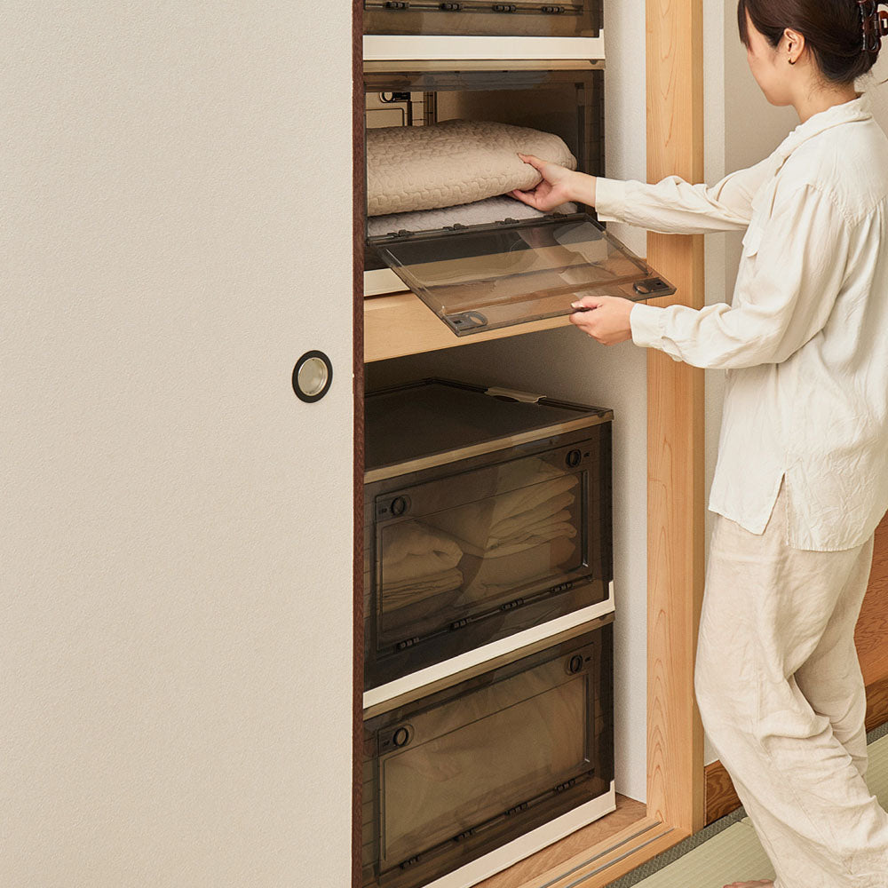 折りたためる3面オープン収納ボックス XXLサイズ 96L