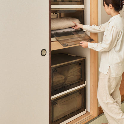 折りたためる3面オープン収納ボックス XXLサイズ 96L