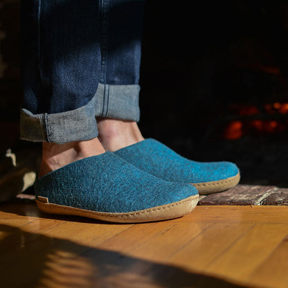 glerups SLIP-ON WITH LEATHER SOLE  - スリッポン ルームシューズ