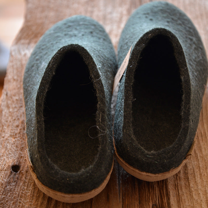 glerups SLIP-ON WITH LEATHER SOLE  - スリッポン ルームシューズ