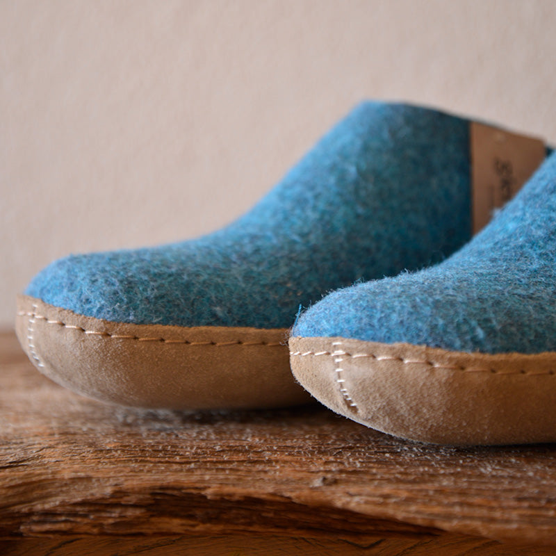 glerups SLIP-ON WITH LEATHER SOLE  - スリッポン ルームシューズ