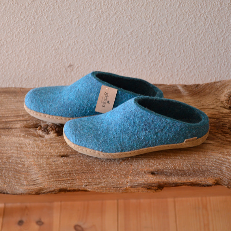 glerups SLIP-ON WITH LEATHER SOLE  - スリッポン ルームシューズ