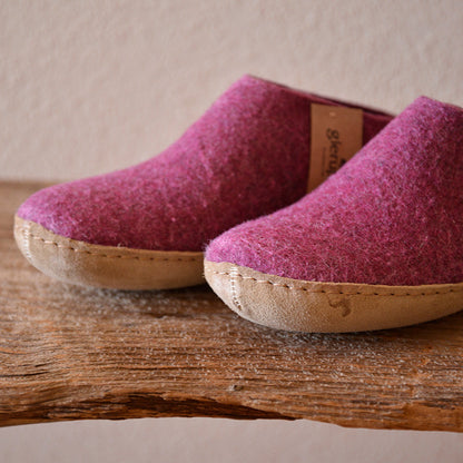 glerups SLIP-ON WITH LEATHER SOLE  - スリッポン ルームシューズ