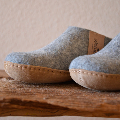 glerups SLIP-ON WITH LEATHER SOLE  - スリッポン ルームシューズ